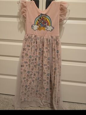 Piank Girls' (L) Disney Character Rainbow Tulle Pjs